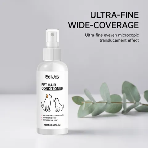 Spray Suavizante para Pelo de Mascota Limpieza Suave y Cuidado Brillante Sin Enjuague Portátil Spray de Cuidado para Pelo de Perro y Gato