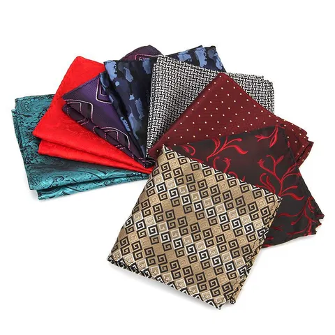 Heren Zakdoek voor Kostuum Britse Stijl Polyester Jacquard Meerkleurig Geometrisch Paisley Stippen Trouwfeest