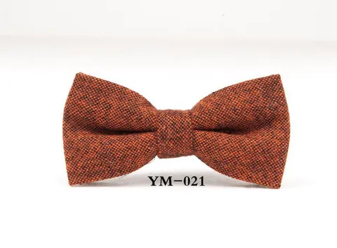 Men's Fashion Wool Bow Tie Classic Solid Color And Herringbone Business Wedding Groom Bowtie Neckwear