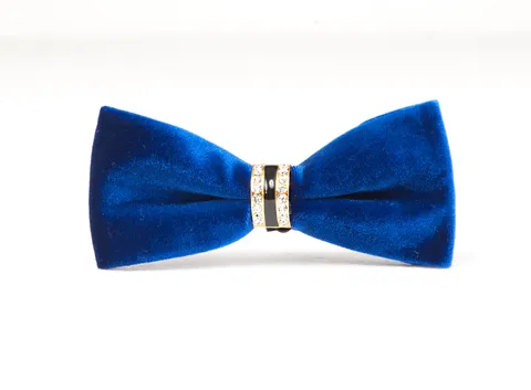 Stile Coreano Uomo Velluto Farfallino Strass Anello di Metallo Banchetto Matrimonio Formale Farfallino Accessori da Collo Moda