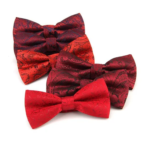 Men's Paisley Bowtie Formal Business Wedding Groom Banquet Jacquard Bow Tie Polyester