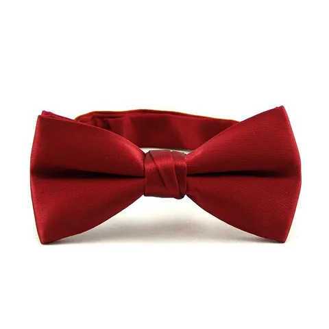 Men Solid Color Satin Bow Tie Classic Wedding Formal Groom Bowtie Fashion Business Party Neckwear Accessories