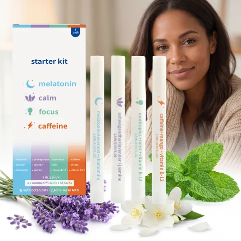Herbal Nasal Inhaler Aroma Diffuser Starter Kit Portable Plant Extract Essential Oil Stick Natural Refreshing Care