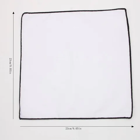 Men Pocket Square Pure Cotton Solid White With Colored Edge Handkerchief Business Formal Suit Accessory