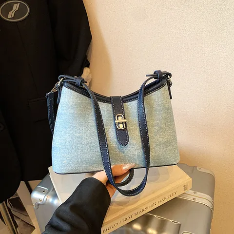 Bolso de Hombro Underarm de PU Minimalista Urbano para Mujer Moda Casual Bolso de Cubo
