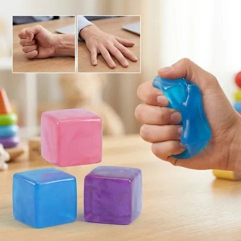 Mini Ice Cube Squishy Toy TPE Decompression Sensory Toy Portable Stress Relief Fidget Toy For Relaxation