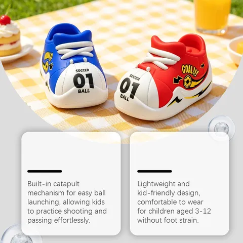 Mini Jouet de Chaussure de Football à Éjection Portable en Plastique Jeu de Sport Interactif pour Enfants Jeu de Plein Air Voyage