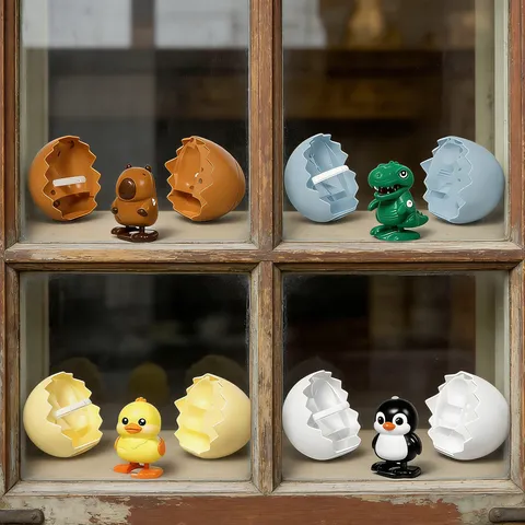 Lindo Juguete de Animal de Cuerda de Plástico Capibara Dinosaurio Pingüino Pollo Juguete Con Concha Juguete Divertido de Escritorio Regalo