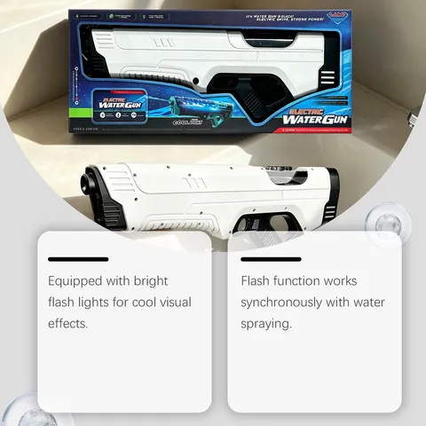 Electric Water Gun Powerful Water Spraying Cool Lighting Modern ABS Toy For Outdoor Summer Party Entertainment