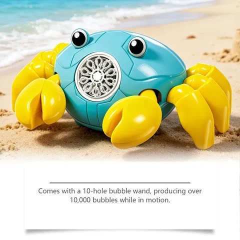 Crawling Music Bubble Crab Toy Automatic Bubble Blower With Lights Outdoor Interactive Toys For Kids