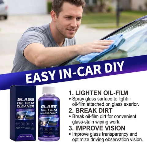 Nettoyant de Film Huileux pour Verre de Voiture Liquide de Nettoyage de Pare-Brise Automobile Éliminateur de Taches d'Eau Produit d'Entretien