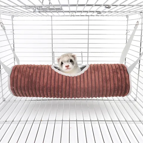 Amaca per Criceto Inverno Caldo Sospeso Letto Tunnel Pile Furetto Chinchilla Piccolo Animale Gabbia Nido per Dormire Forniture per Animali