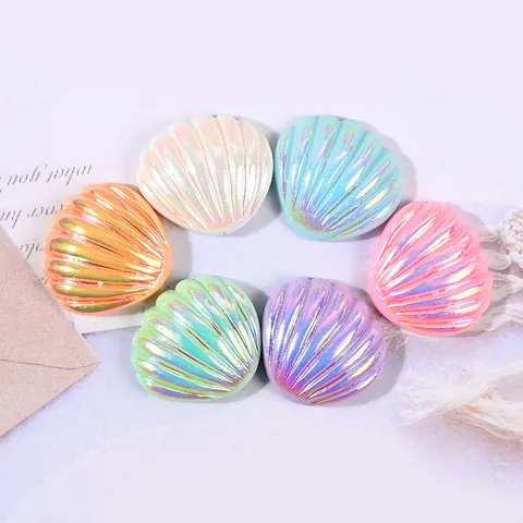 Resina Ciondoli Conchiglia Elettrolitica Colorata DIY Carini Decorazioni per Scarpe Accessori