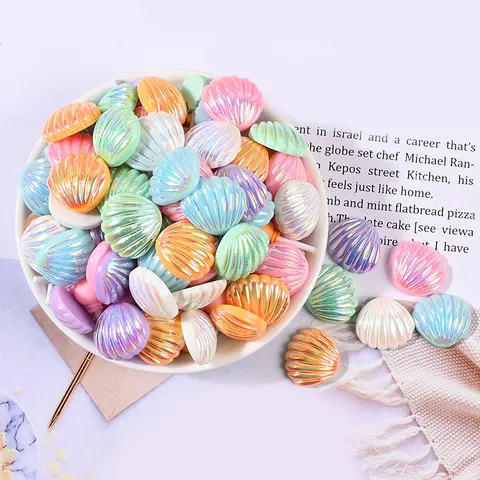 Resina Ciondoli Conchiglia Elettrolitica Colorata DIY Carini Decorazioni per Scarpe Accessori