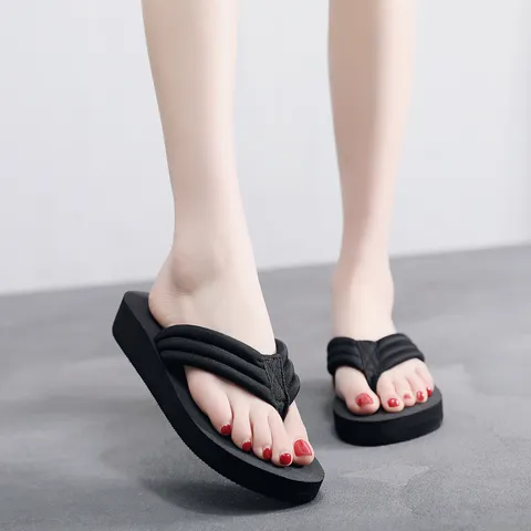 Damen Sommer Strand Wedgesandalen Casual Thong Flip Flops Bequeme EVA Platform Hausschuhe Tägliche Freizeitschuhe