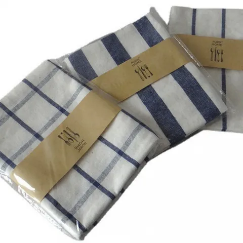 Japanese Style Linen Placemat Grid And Striped Table Mat Kitchen Dining Table Cloth