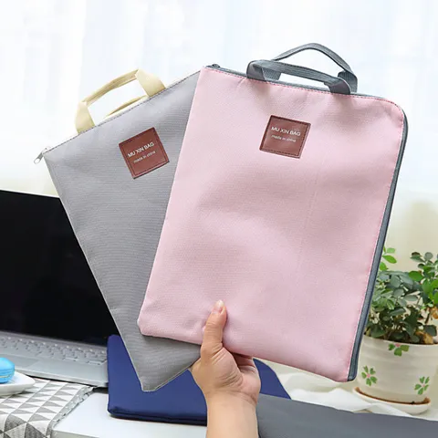 Multi Layer Oxford Cloth Document Bag Handheld Laptop Bag Business Briefcase Office Storage Bag