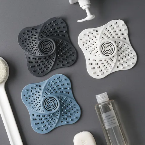 Couvercle de Bonde de Sol en TPR avec Ventouse Attrape-Cheveux Crépine d'Évier de Cuisine Tapis de Filtre à Eau