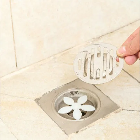 Atrapa Cabello de Drenaje de Plástico Y Hierro Diseño de Flor Herramienta de Limpieza de Fregadero Para Baño Cocina