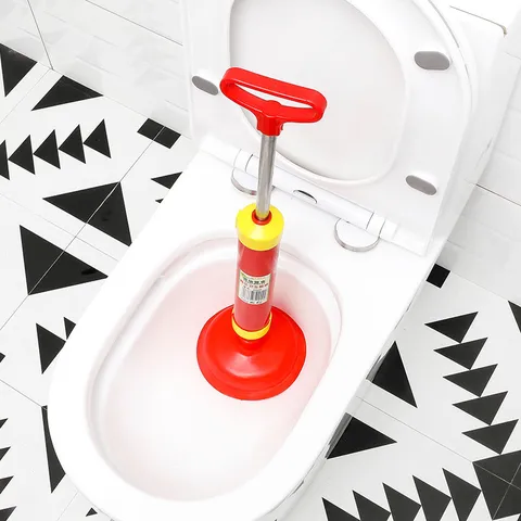 Household High Pressure Toilet Plunger Pneumatic Toilet Dredging Tool ABS Plastic Toilet Sucker Bathroom Cleaning Tool