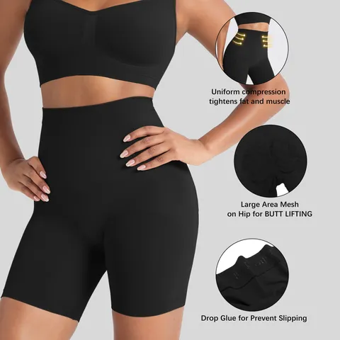 Pantalones Moldeadores de Control de Abdomen de Talle Alto para Mujer Entrenador de Cintura Postparto Short Reductor Sin Costuras
