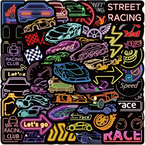 JDM Cyberpunk Neon Agonistiko Aftokinito Adiavrachita Aftokollita Decals Gia Valitsa Moto Aftokinito Kranos Laptop