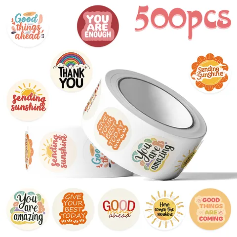 Adesivi con Citazioni Motivate Slogan Inglesi Forniture di Cancelleria Autoadesive Per Scrapbooking Diario