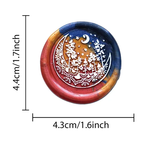 Retro Wax Seal Waterproof Stickers For Laptop Luggage Notebook DIY Craft Decoration