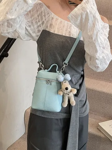 Γυναικείο Fashion PU Δερμάτινο Crossbody Bag Μικρή Τσάντα Τετράγωνη Τσάντα Χειρός Casual Cute Κρεμαστό Κουτάκι Τσάντα Ώμου