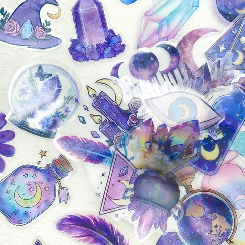 Magische Zauberer Serie PET Aufkleber Wasserdichte Deko Aufkleber Für Laptop Journal Scrapbook Bürobedarf