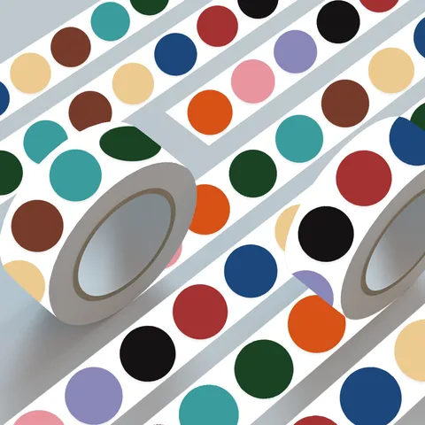Colorful Round Dot Stickers Self Adhesive Waterproof PVC Decals For Notebook Envelope Gift DIY Seal Decor