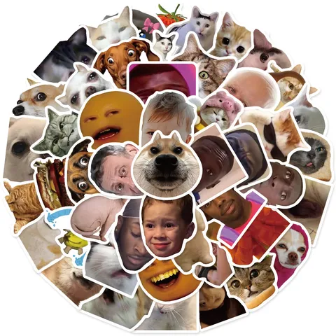 Funny Meme Stickers Waterproof PVC Aesthetic Decals For Laptop Water Bottle Phone Tablet DIY Decoration Scrapbooking