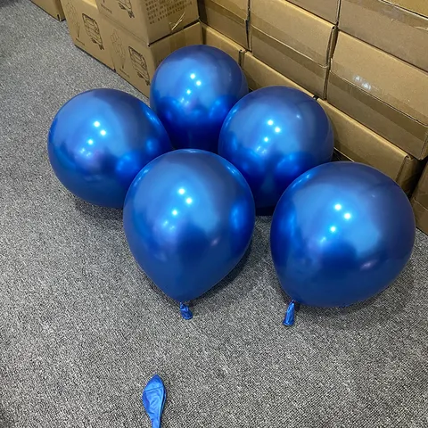 Round Latex Balloons Macaron Blue Retro Dark Blue Balloons For Birthday Party Classroom Graduation Decoration