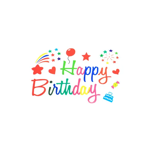 Happy Birthday Balloon Stickers Colorful Letter Decals For Bobo Balloons Foil Balloons Party Decoration Supplies