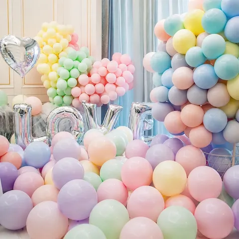 Thickened Macaron Latex Balloons Colorful Balloon Set For Valentine Day Wedding Birthday Party Decor