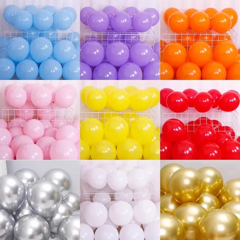 Thickened Latex Balloons Colorful Mixed Macaron Matte Metallic Balloons Birthday Party Wedding Decoration Supplies