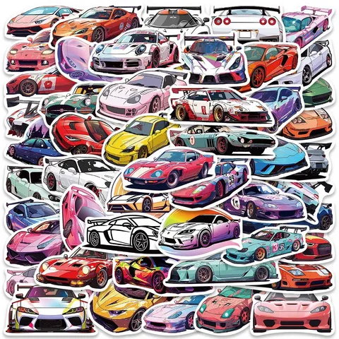Αδιάβροχα Auto Αυτοκόλλητα Sport Car JDM Vinyl Decals Για Βαλίτσα Αυτοκίνητο Μηχανή Laptop Αισθητικό Graffiti Decal Pack