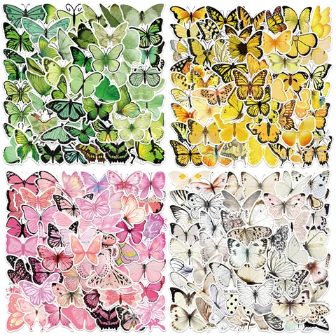 Wasserdichte PVC Schmetterling Graffiti Aufkleber Dekore Für Koffer Gitarre Laptop Handy Ästhetische Süße Schmetterling Aufkleber