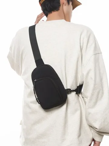 Bolso Bandolera Casual de Nylon Ligero Mini Bolso Cruzado Bolso de Pecho para Hombres Mujeres Moda Deporte Bolso de Hombro