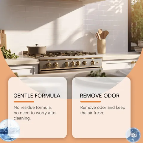 Spray Nettoyant en Mousse Robuste pour Cuisine pour Cuisinière Hotte Plan de Travail avec Serviette de Nettoyage Outil de Ménage
