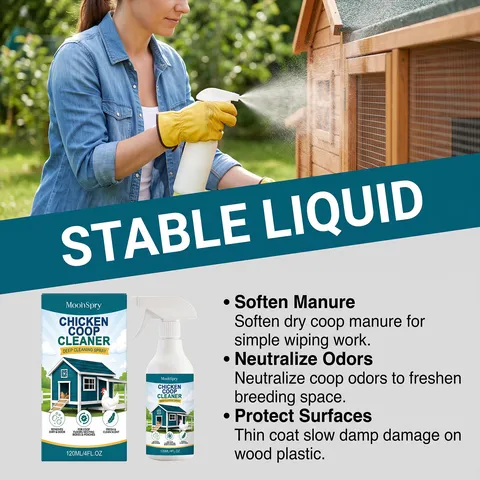 Professional Chicken Coop Cleaner Spray Poultry House Waste Softener And Odor Eliminator For Effective Pet Cleaning