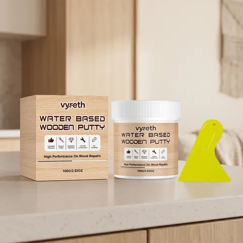 Pasta di Riempimento per Crepe in Legno per Mobili Stucco per Legno a Base d'Acqua con Kit Raschietto per Riparazione Graffi per Ante di Armadi