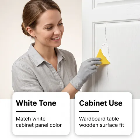 Pasta di Riempimento per Crepe in Legno per Mobili Stucco per Legno a Base d'Acqua con Kit Raschietto per Riparazione Graffi per Ante di Armadi