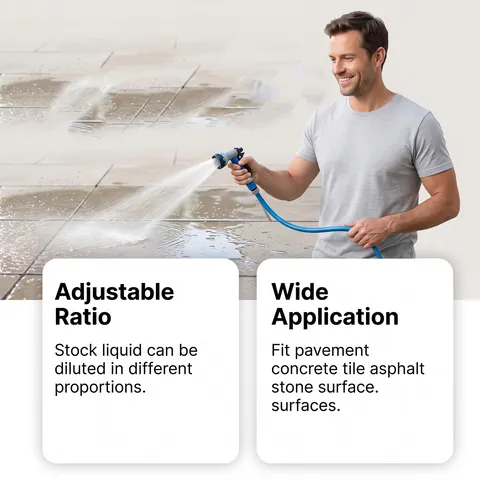 Outdoor Hard Ground Exterior Degreaser Heavy Duty Oil Stain Remover Liquid Cleaner For Patio Driveway