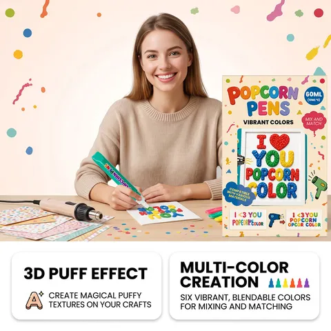 Kinderen DIY Popcorn Pennen 3D Puff Verf Pennen Magische Aquarel Pennen Meerkleurige Tekening Graffiti Pennen Kunsthandwerk