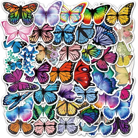 Autocollants Imperméables de Graffiti de Papillon en Vinyle Pack de Stickers Esthétiques pour Ordinateur Portable Valise