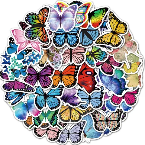 Autocollants Imperméables de Graffiti de Papillon en Vinyle Pack de Stickers Esthétiques pour Ordinateur Portable Valise