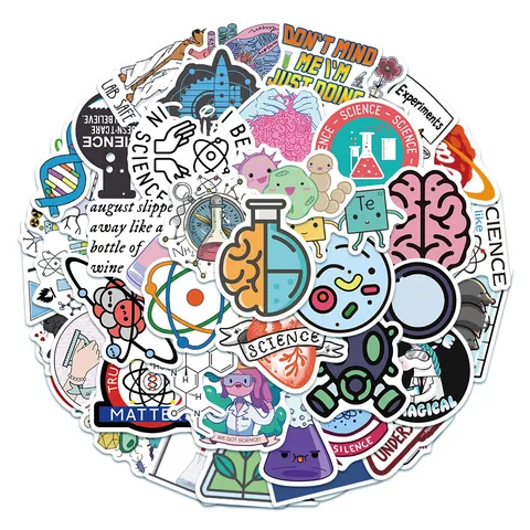 Labor Wissenschaft Anime Wasserdichte PVC Aufkleber Für Wasserkocher Skateboard Koffer Laptop Decals