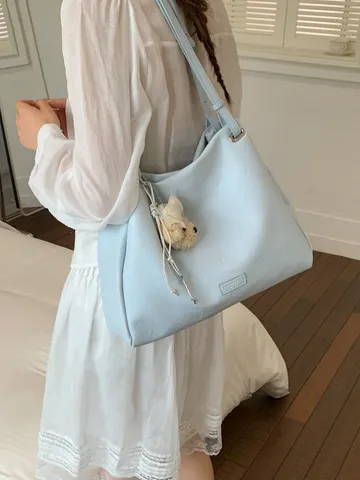 Grand Sac Tote en PU pour Femmes Tout Match Sac à Main Bandoulière en Cuir Souple Avec Double Bandoulière Fermoir Magnétique Pour Navette Quotidien Décontracté