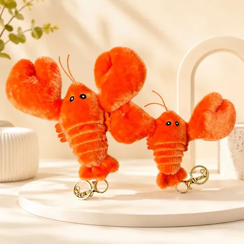Charitomeno Kartoen Astakos Plexi Paichnidi Kremasto Malako Stuffed Animal Doll Bag Hanging Ornament Keychain Gift